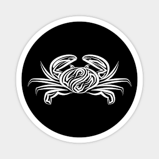 Black and White Tribal Crab Magnet